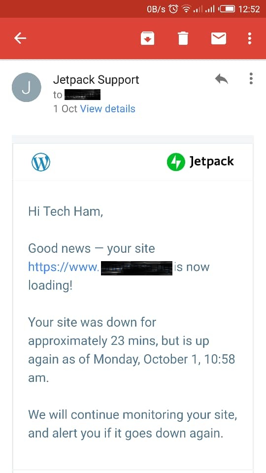 Jetpack site monitor